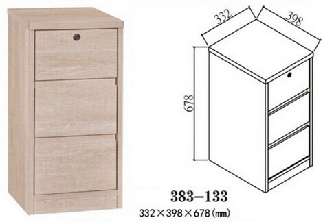 🌟包送裝🌟383系列 淺橡木色 三桶櫃