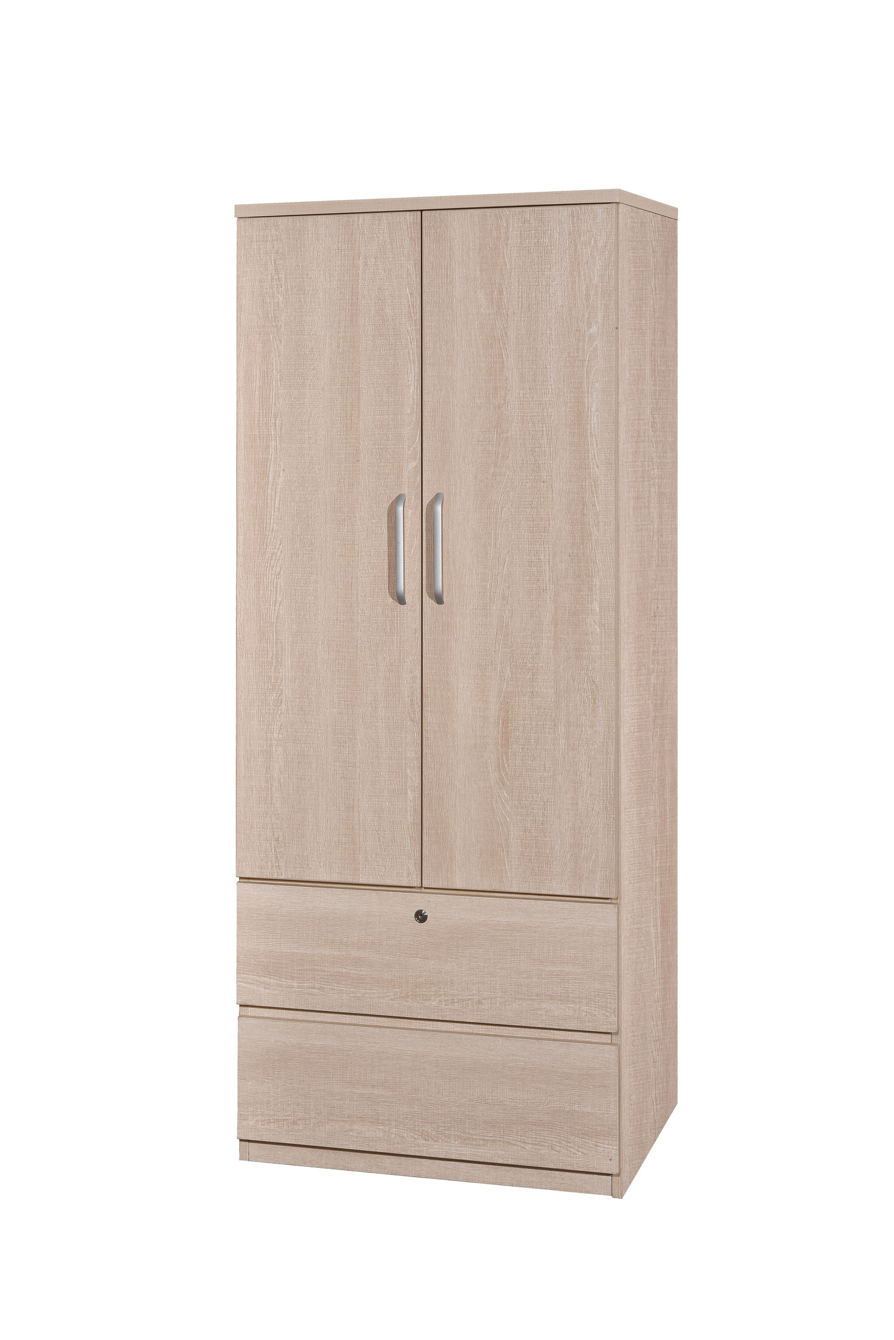 🌟包送裝🌟383系列 淺橡木色 雙門雙桶衣櫃