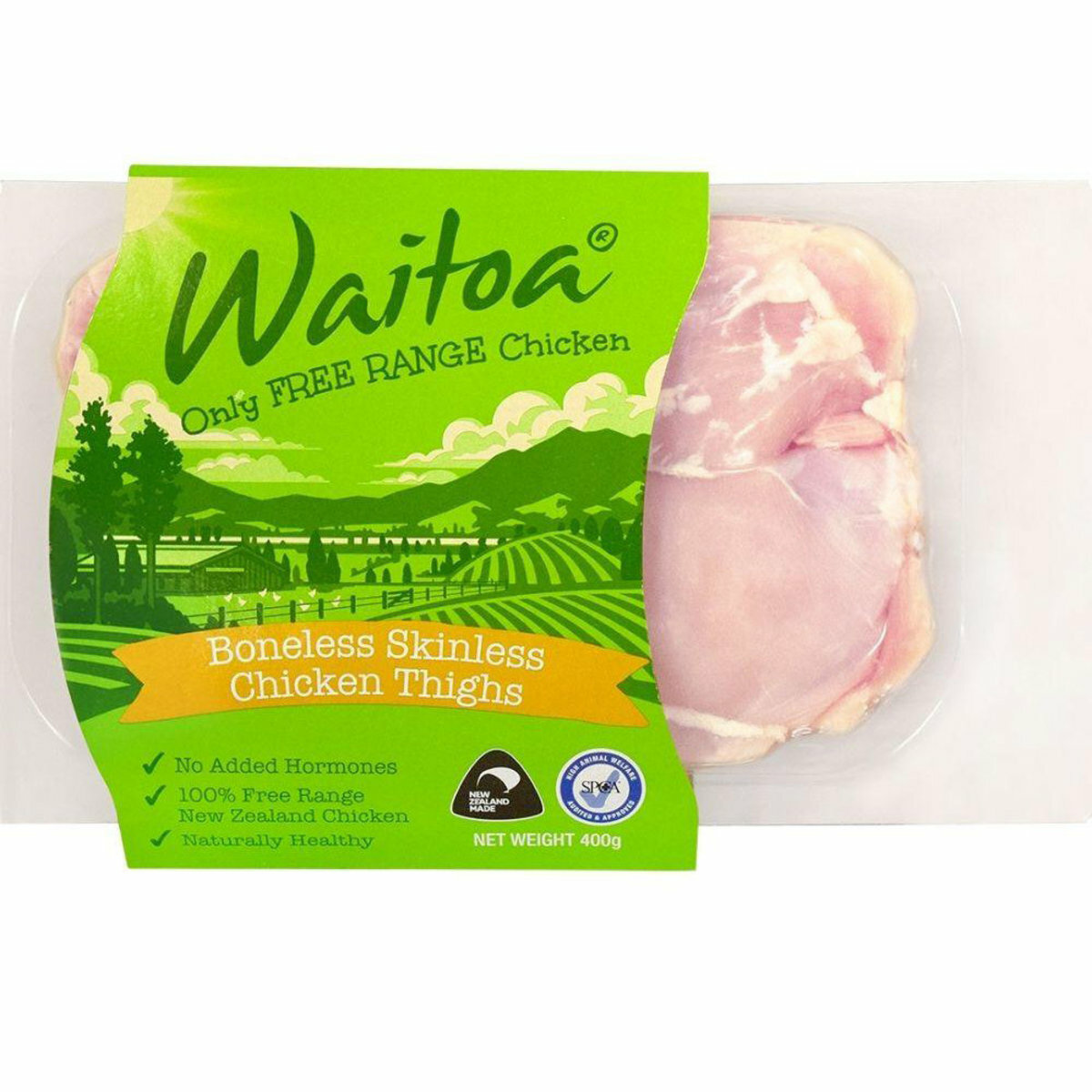 Waitoa - 紐西蘭天然走地雞上脾扒 #去骨去皮#啖啖肉#無激素#鮮嫩多汁 (急凍) (約350-400克) *新舊包裝隨機出貨*