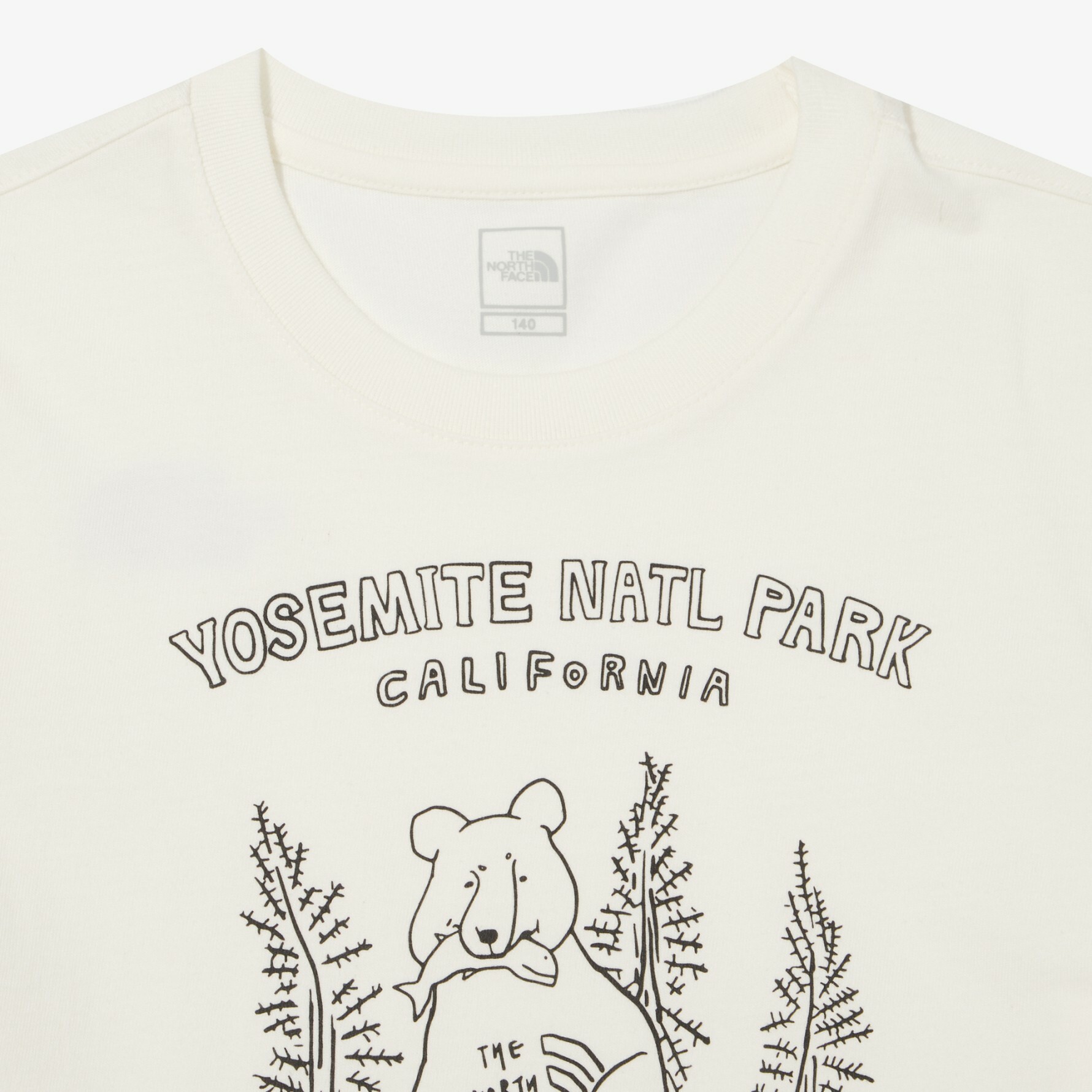 THE NORTH FACE K'S ADVENTURE  童 熊  短袖 短T 奶油白 NT7UN05S