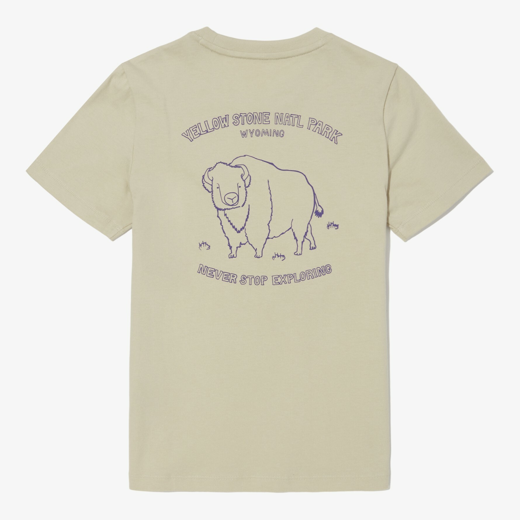 THE NORTH FACE K'S ADVENTURE 童 牛 短袖 短T 米色 NT7UN05T