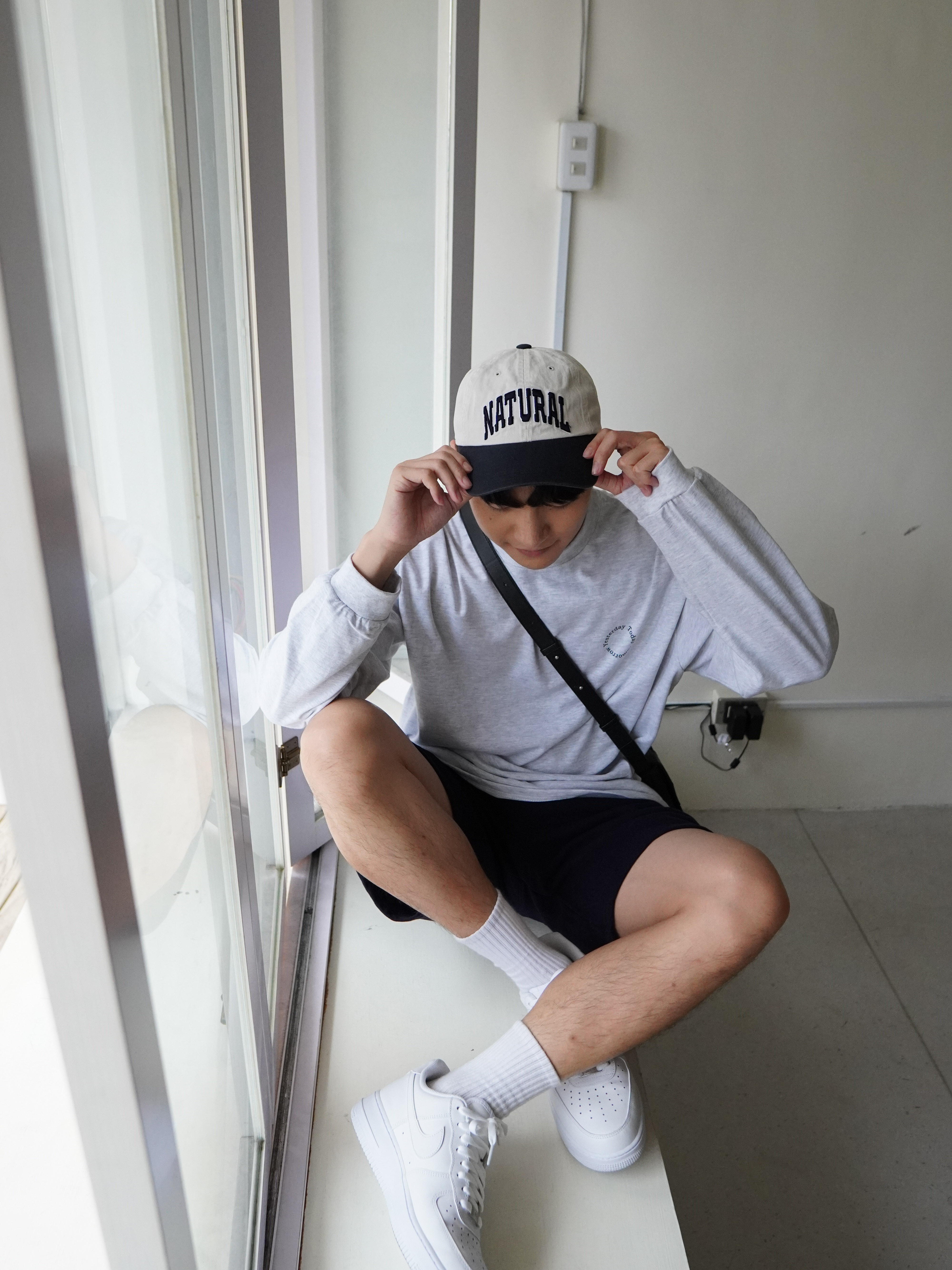 現貨｜natural 撞色刺繡棒球帽 老帽（黑）