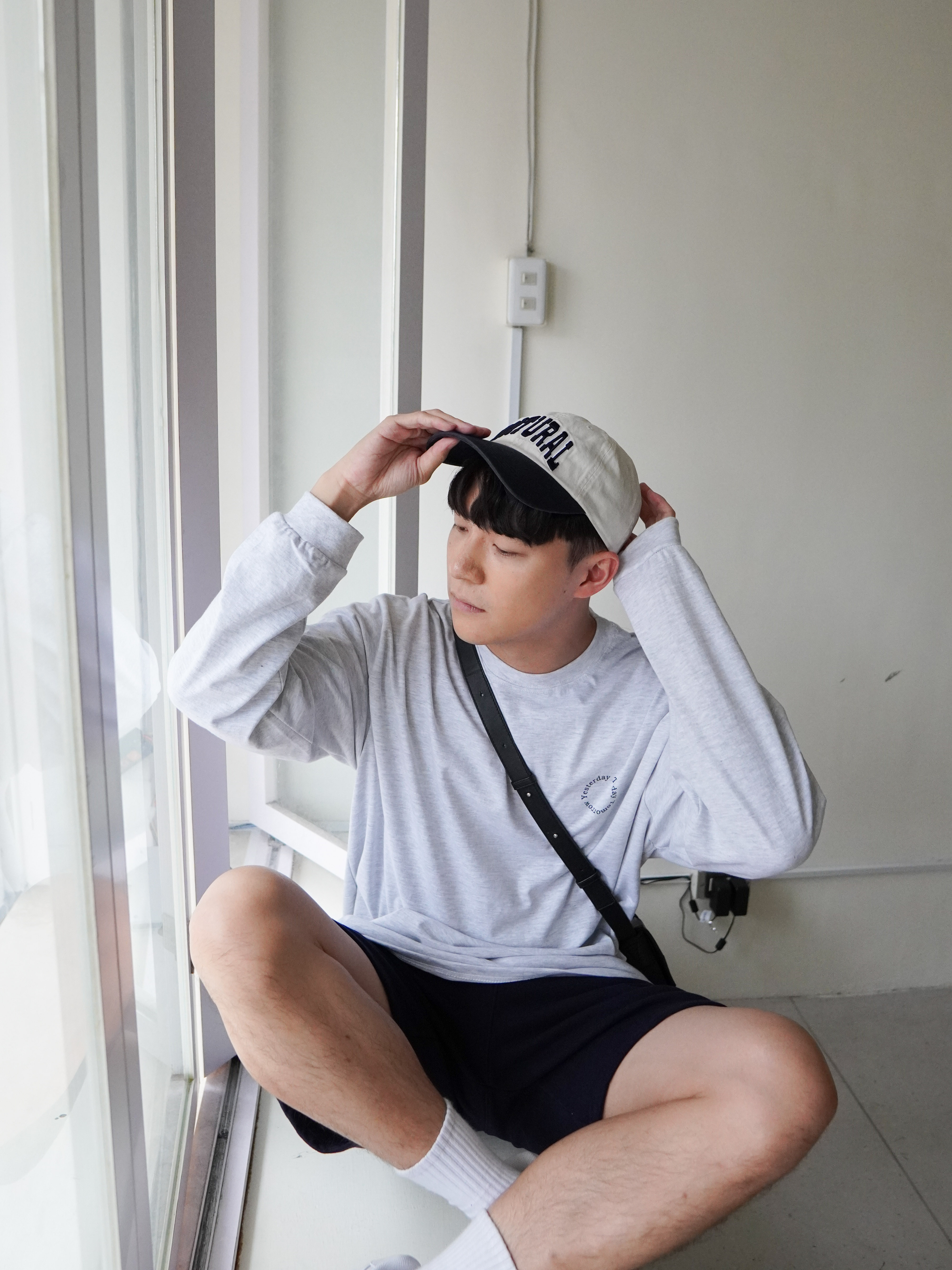 現貨｜natural 撞色刺繡棒球帽 老帽（黑）