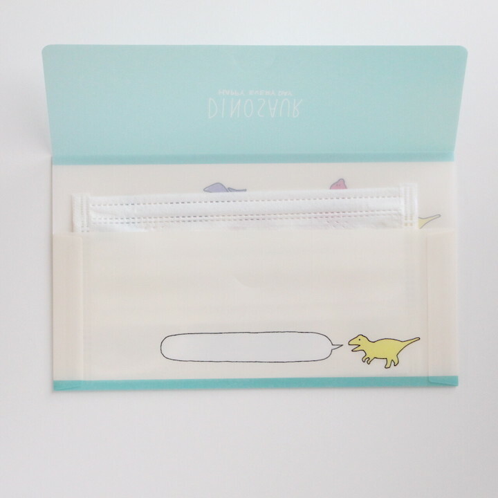 恐龍 抗菌加工口罩收納袋｜日本古川紙工