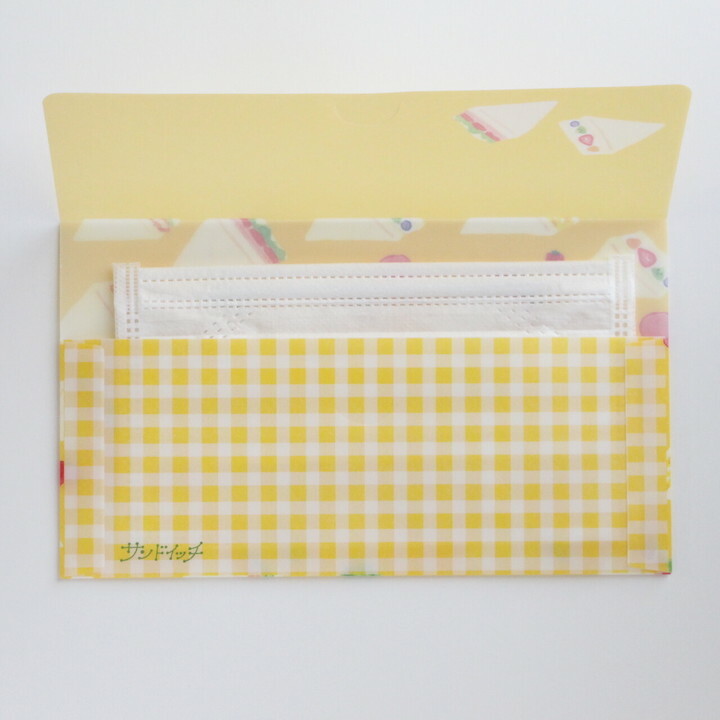 三明治 抗菌加工口罩收納袋｜日本古川紙工