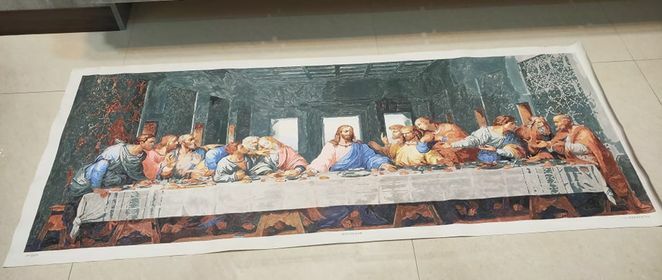 【71094】達文西_基督最後晚餐(新版)60*156cm 沒有附木框