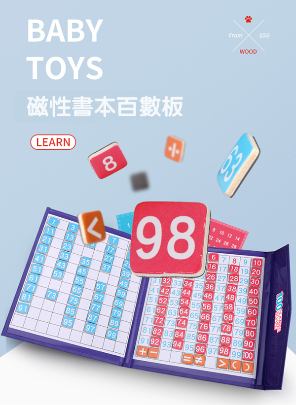 現貨區 蒙氏磁性百數板 D-654