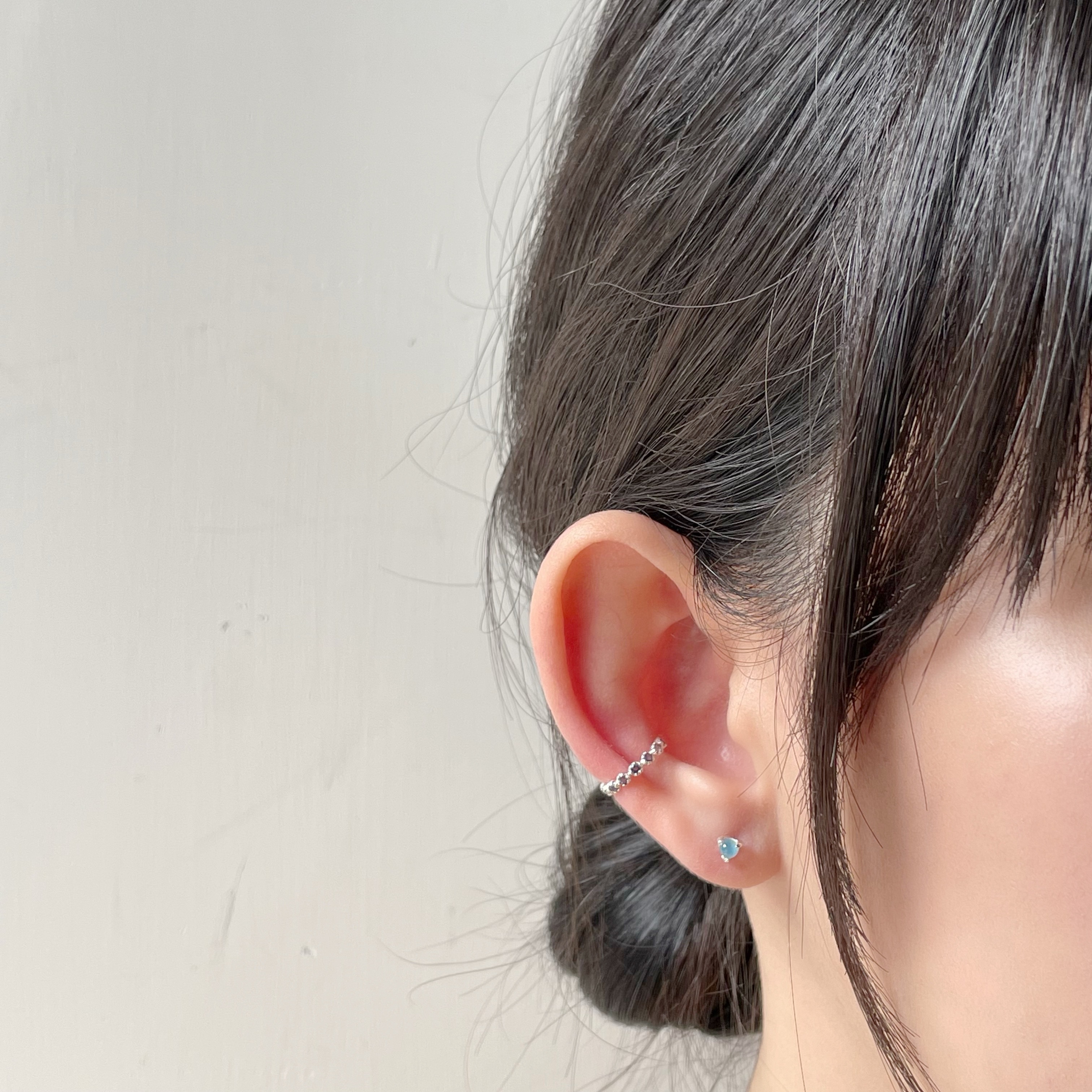 整圈小花堇青石耳骨夾