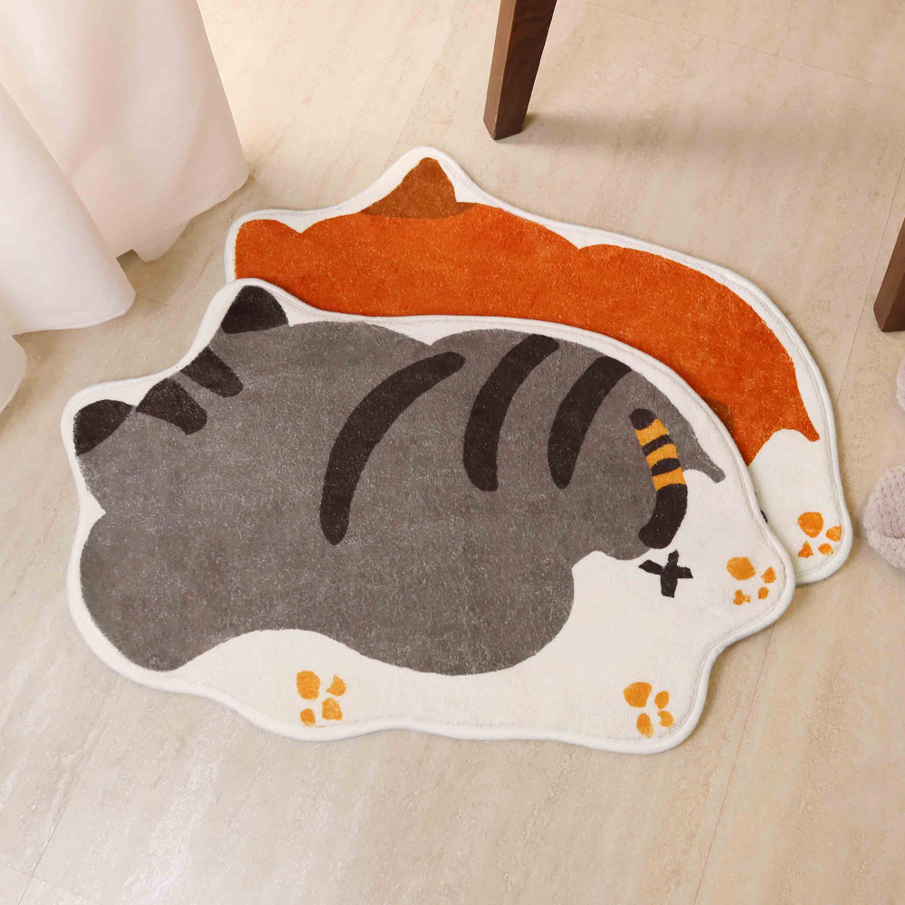 療癒貓屁屁絨毛防滑地墊