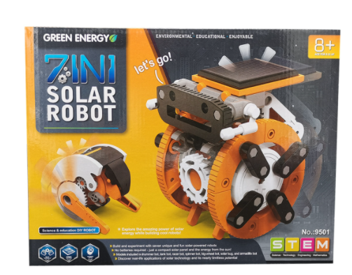 現貨區 STEM 七合一拼裝太陽能機械人 9501