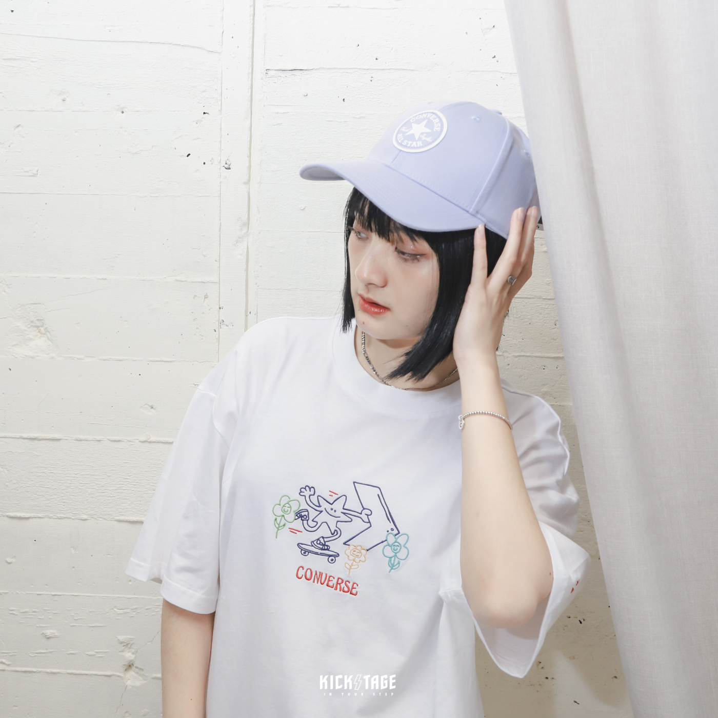 <特價，不退換>CONVERSE CHUCK PATCH BASEBALL CAP 米色 經典 圓標 可調式 棒球帽 老帽【10023023-A02】