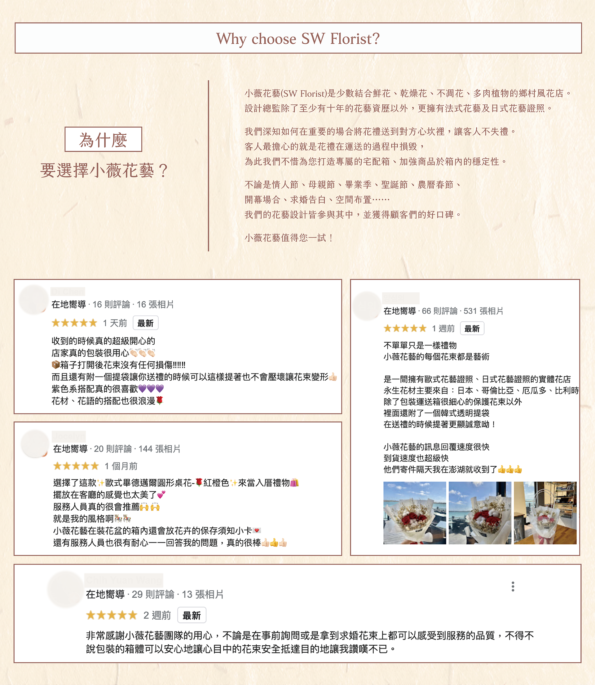 新竹花店、新竹乾燥花店、網路花店推薦小薇花藝，網友網紅激推、眾多好評與優質購物體驗，幫你將花禮宅配全台灣各地，歡迎訂購乾燥花禮、節慶花禮！