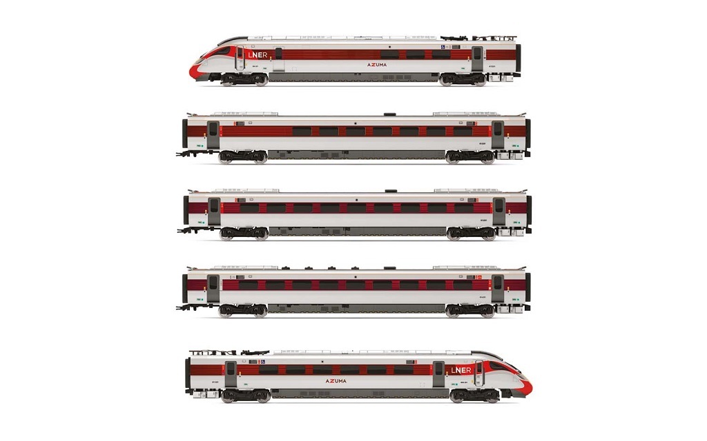 Hornby R3762 HO規 Hitachi IEP Bi-Mode Class 800/1 Azuma LNER 高速列車.5輛.類比有室內燈