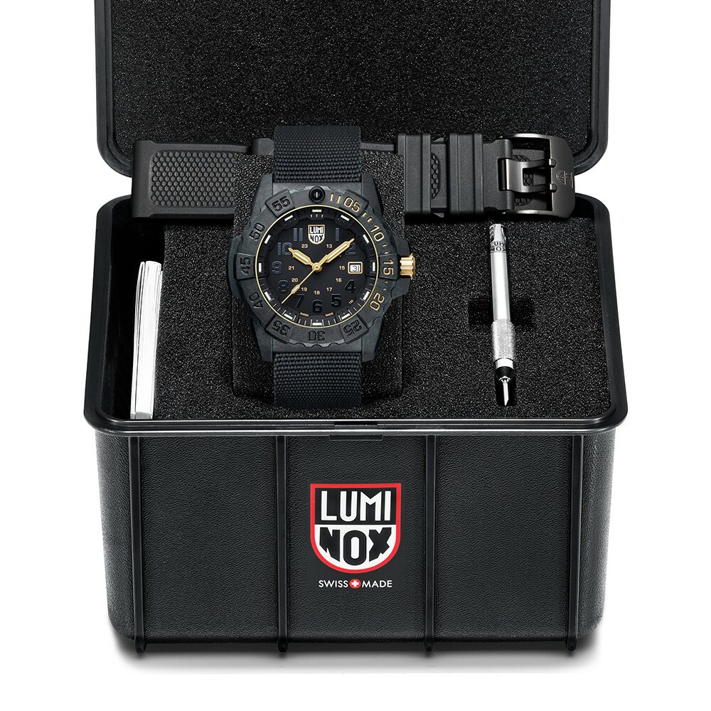 萬年鐘錶 - LUMINOX 雷明時   Luminox NAVY SEAL 3501 GOLD SET 限量發售 1618 套  3501.gold.set  錶徑45MM