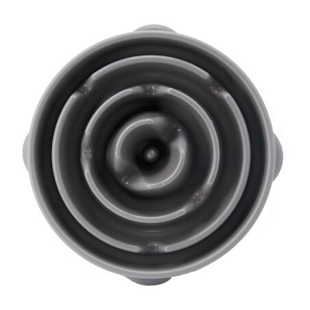 Outward Hound -倍慢速好玩慢食碗(灰)(中)