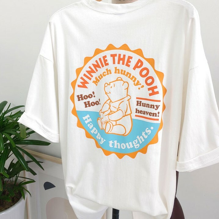 【現貨】正韓製 小熊維尼太陽後背oversize T恤