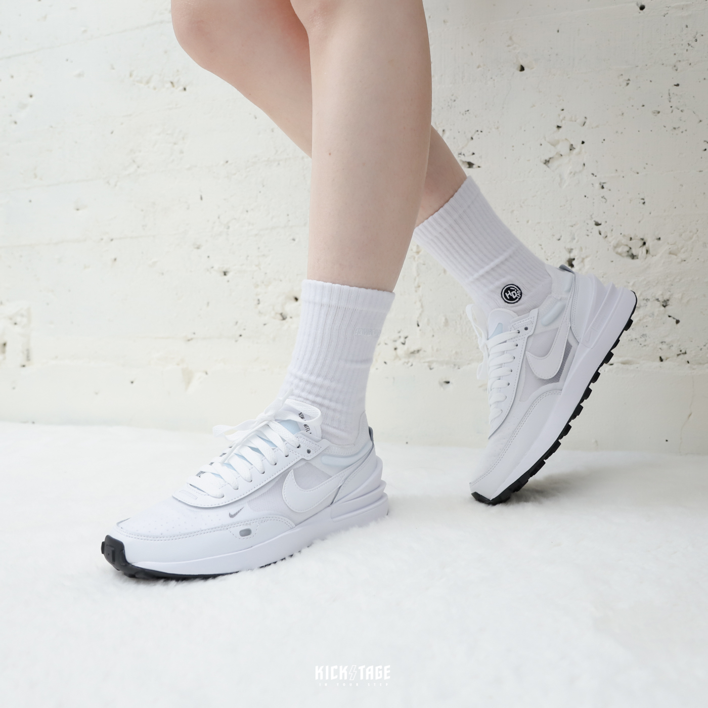 女鞋NIKE WAFFLE ONE 全白小SACAI 解構輕量休閒鞋【DC2533-103】