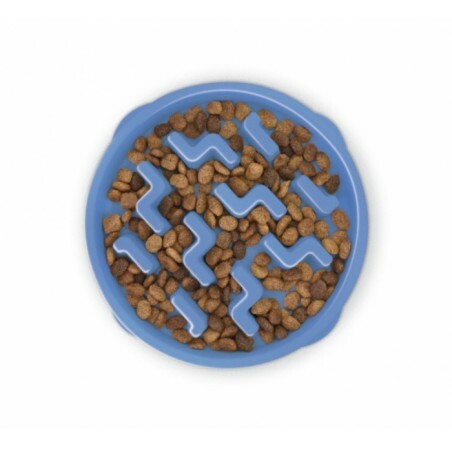 Outward Hound-10倍慢速好玩慢食碗 (藍) (小)