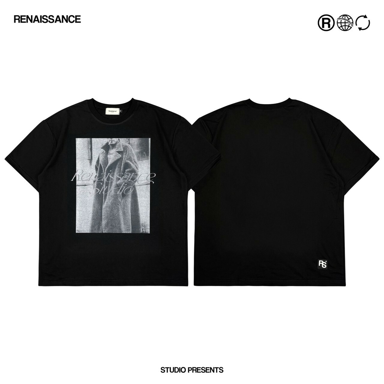 RENAISSANCE 新款 大衣人像 復古相片 短袖 T