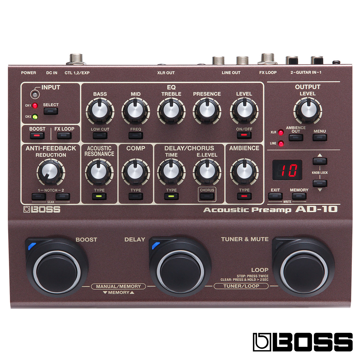 BOSS AD-10 Acoustic preamp 木吉他專用效果器