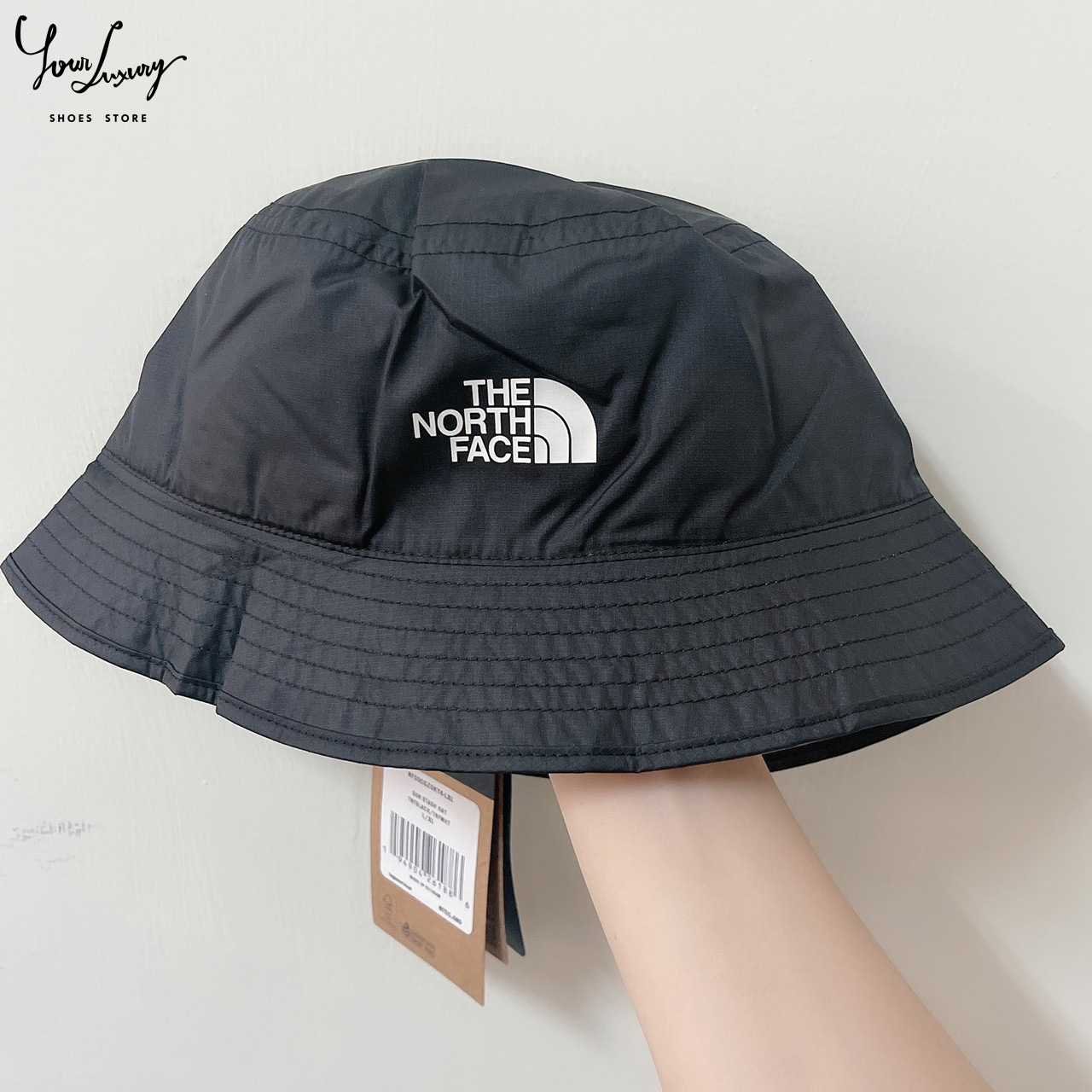 【Luxury】THE NORTH FACE 北臉 北面 漁夫帽  戶外帽 防風帽 刺繡 機能 可調式 防風 透氣 防曬