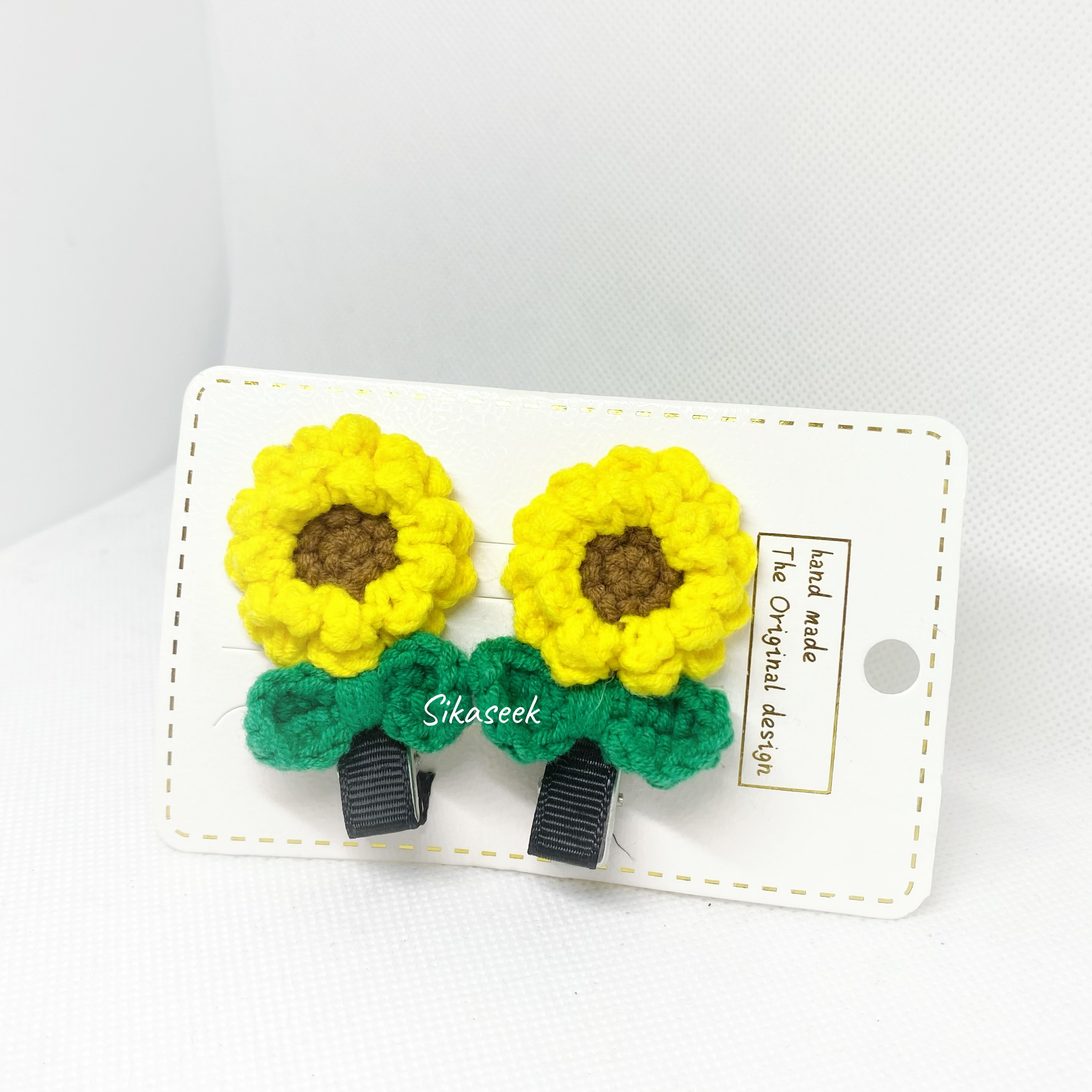 SK9271    針織向日葵BB頭夾