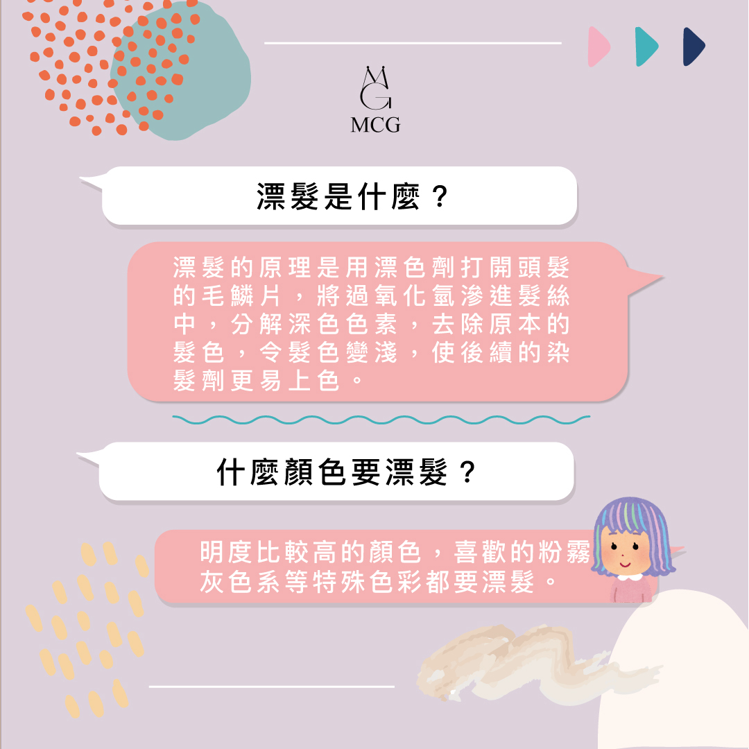 漂髮是什麼，以及什麼顏色要漂髮介紹。