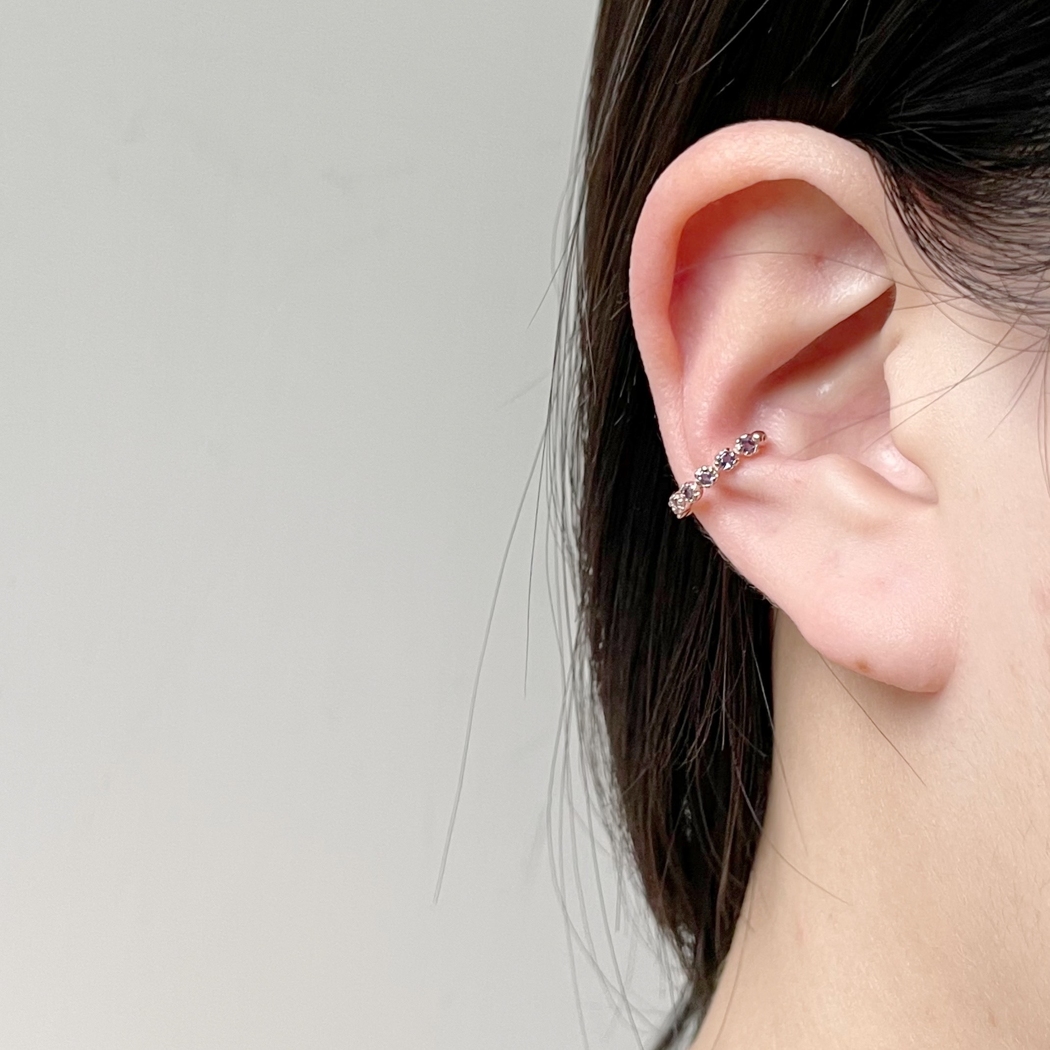 整圈小花堇青石耳骨夾