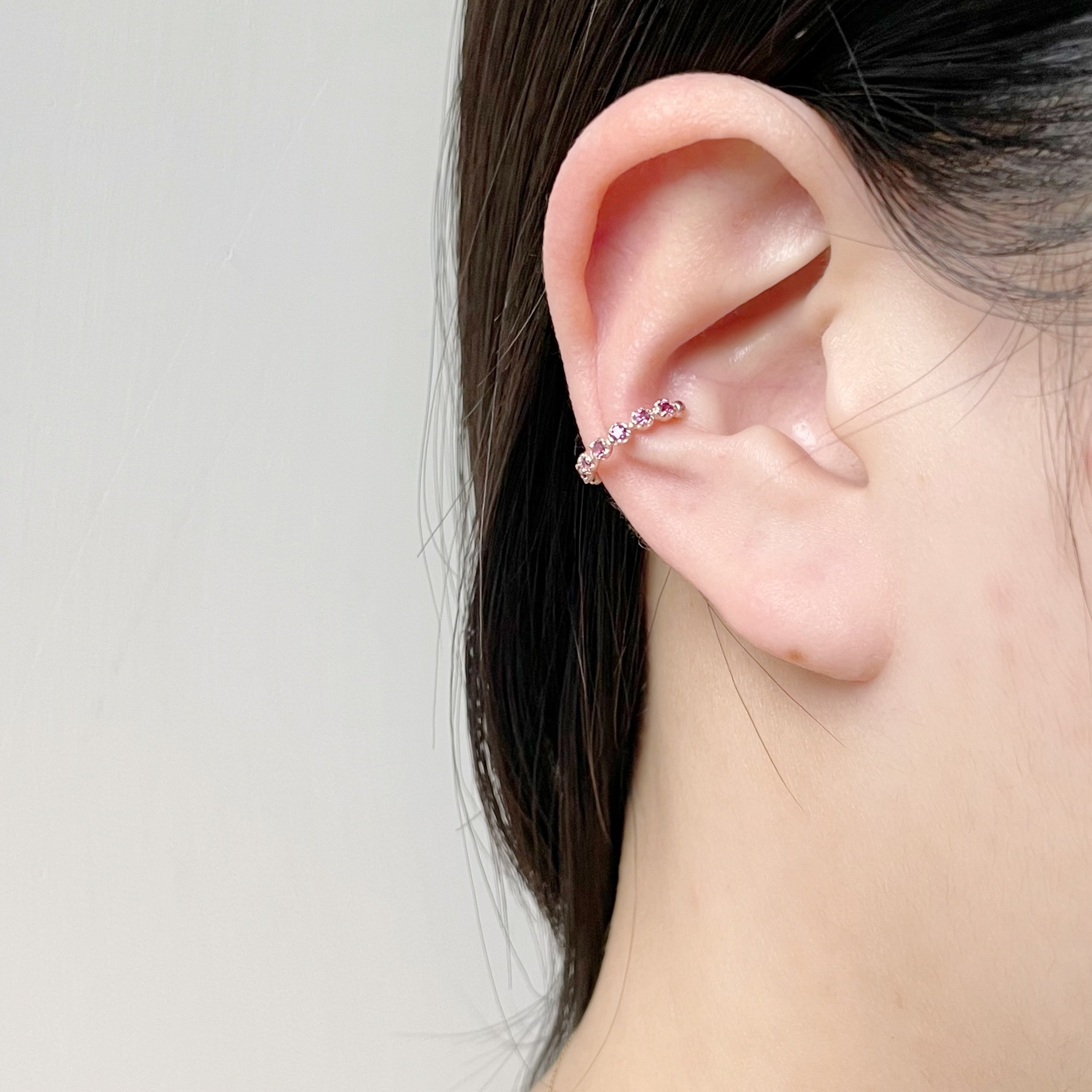 整圈小花玫瑰石榴耳骨夾