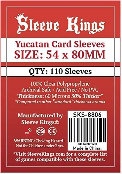 8806 Sleeve Kings 牌套 (54x80mm) 110張/包