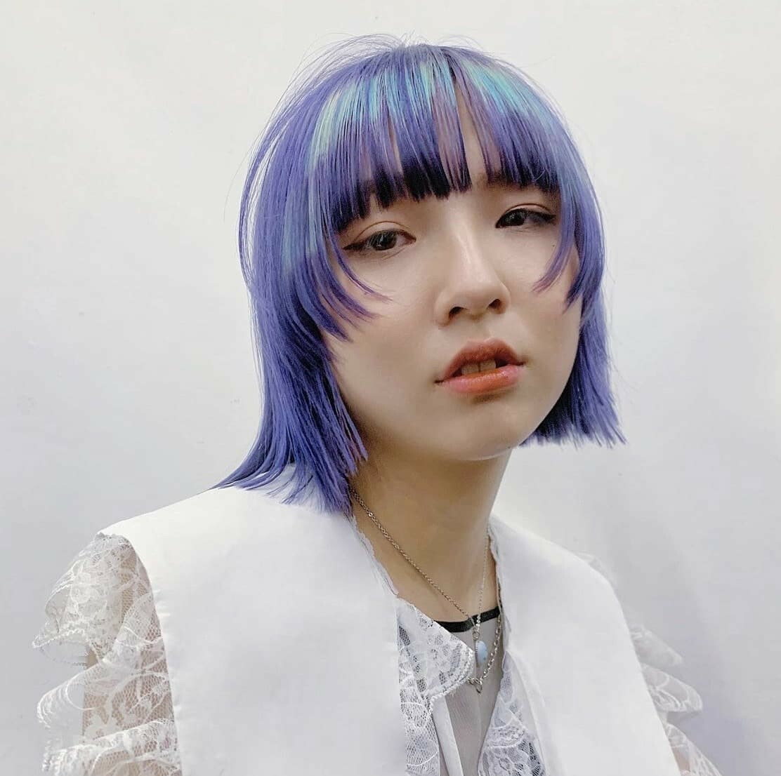 美髮設計師妮莎特殊色作品-藍色