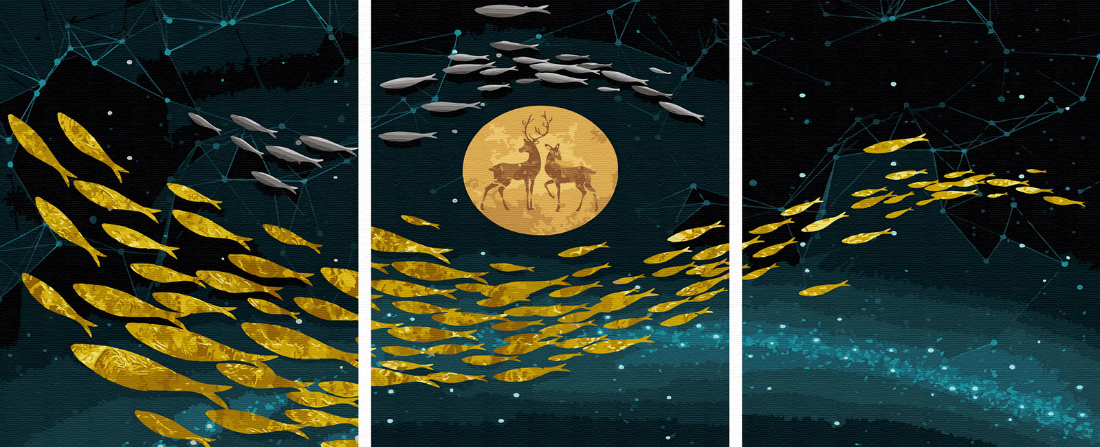 【95335】燦爛星空下40*50CM*3