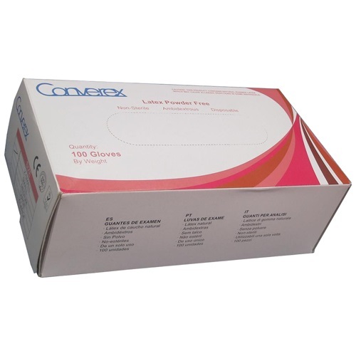 MG001 [馬來西亞製造] Converex 乳膠手套(無粉) Latex Gloves Powder-Free (S/M/L 細中大碼)