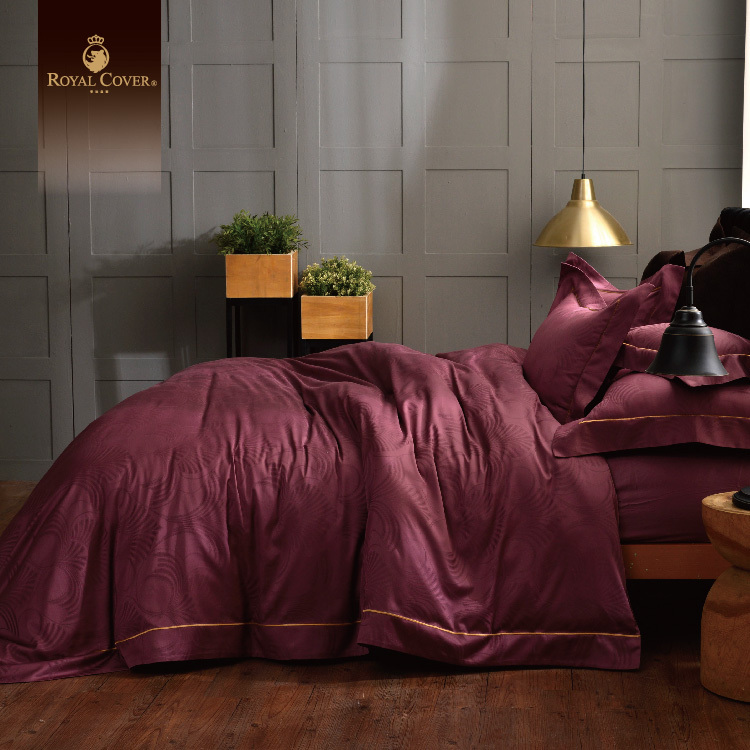 100支640織｜ 100% 長絨棉 提花寢飾｜赫拉 (紅) 兩用被