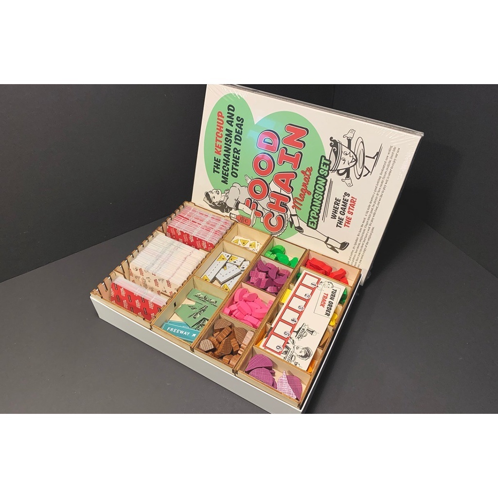 快餐連鎖大亨：番茄醬擴充 Food Chain Magnate Ketchup Mechanism 桌遊收納盒【烏鴉盒子】