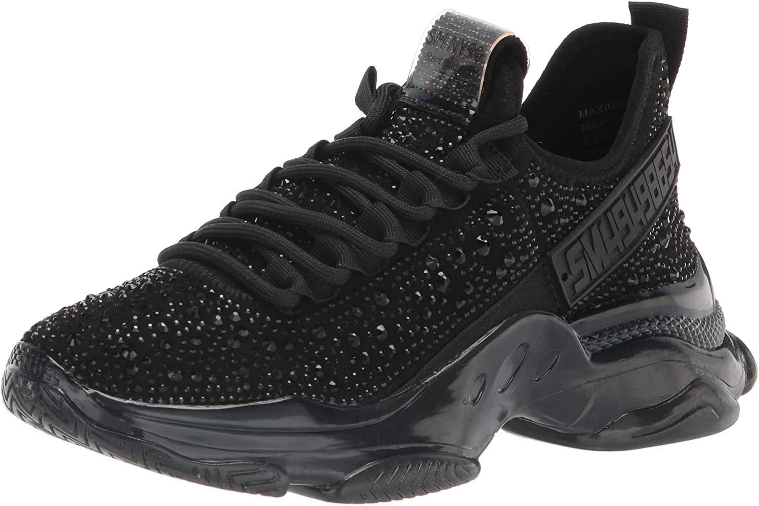 [S] STEVE MADDEN MAXIMA-R,BLACK, MAXI10S1-BLACK [FINAL SALE] (SSM147)