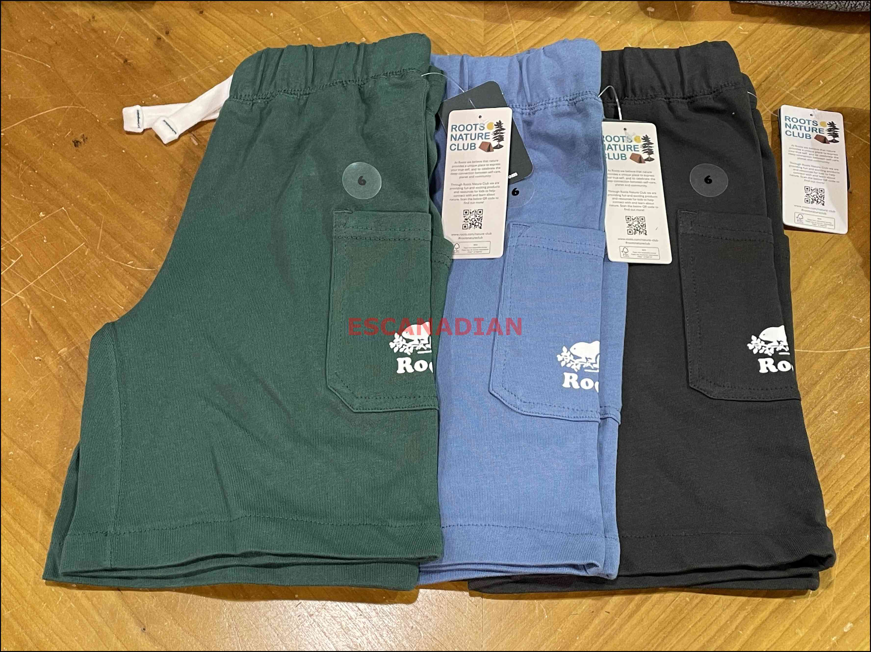 ROOTS 男大童 海狸Logo 口袋 棉短褲 (3色)