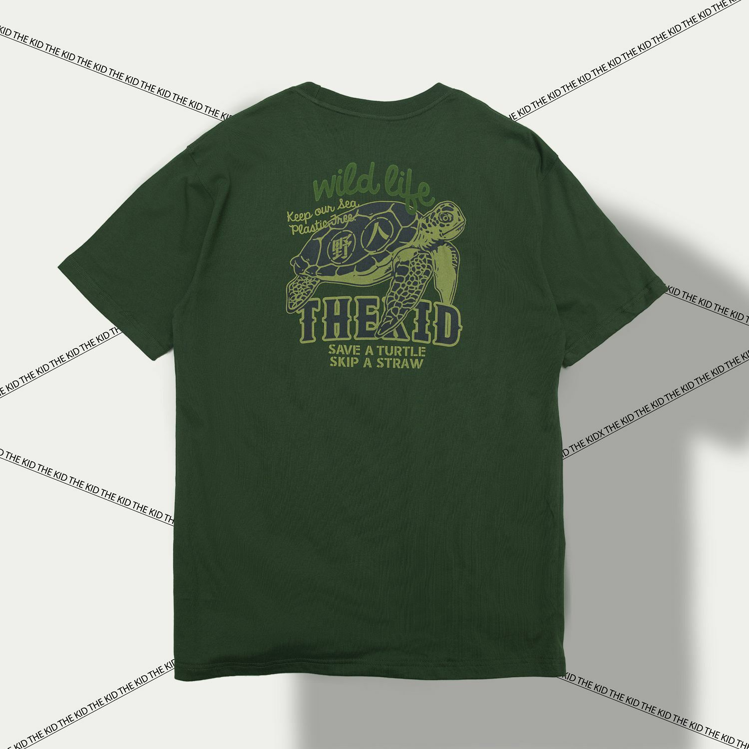 KID ® 復刻動物系列 海龜標語 短T