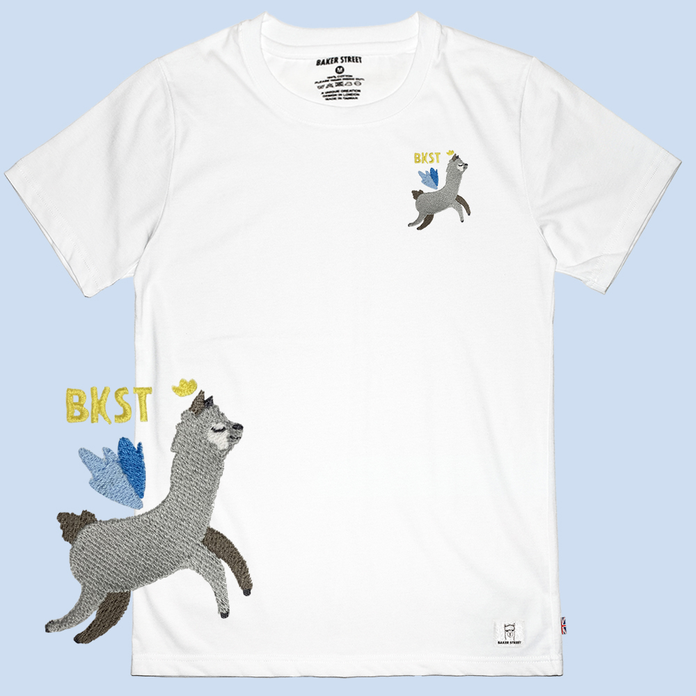 Embroidery-飛天羊  刺繡 短袖T恤