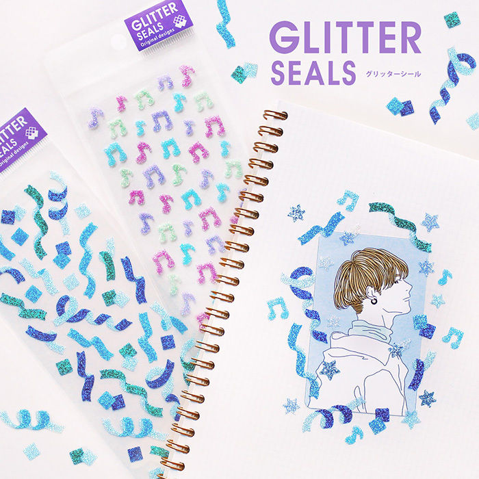 Mind Wave Sticker－Glitter Sticker Series (Japanese Stationery Brand)