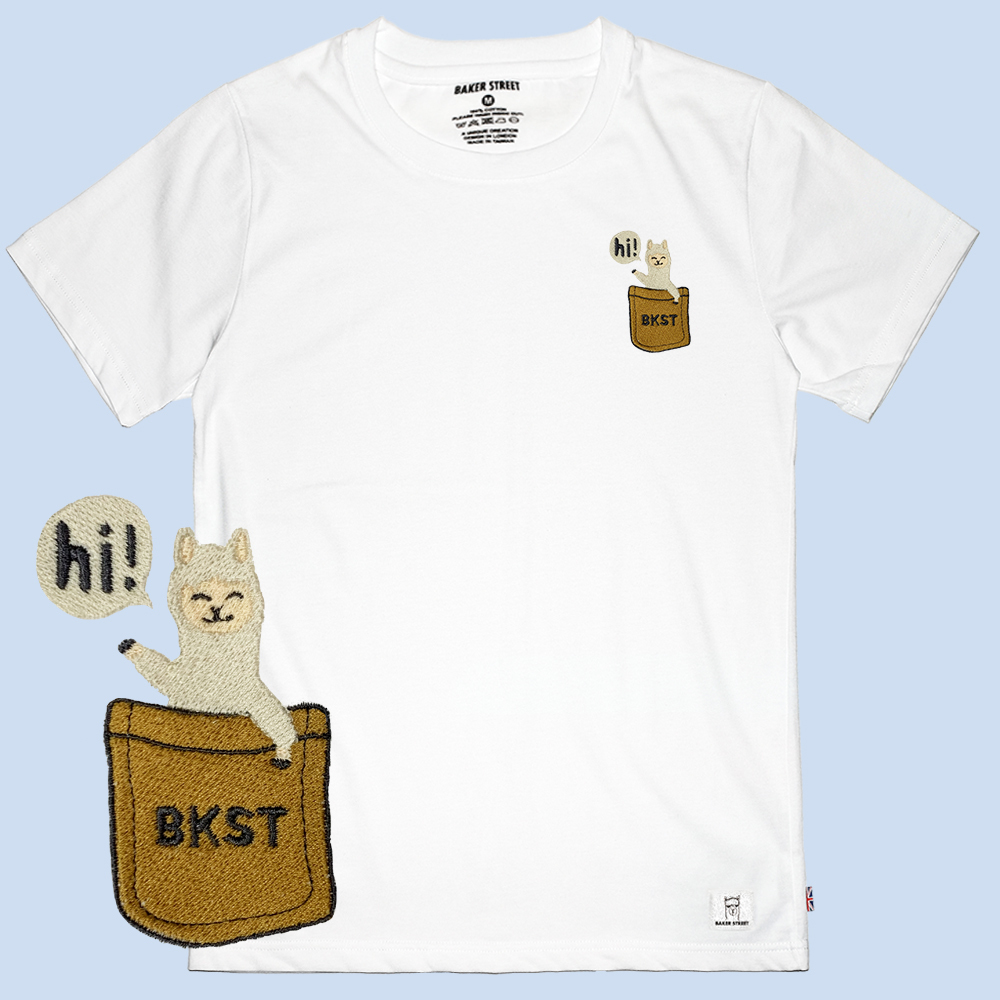 Embroidery-口袋羊 刺繡 短袖T恤