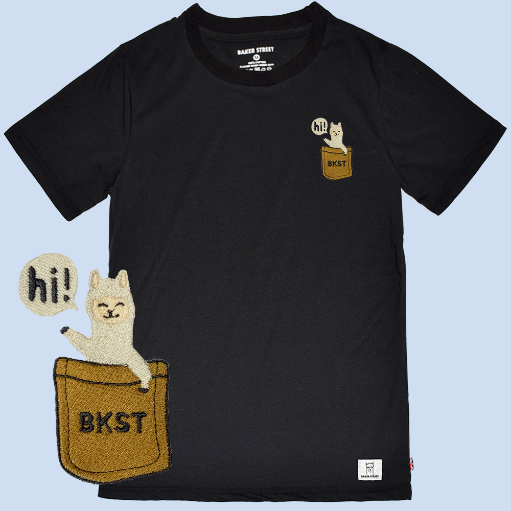 Embroidery-口袋羊 刺繡 短袖T恤