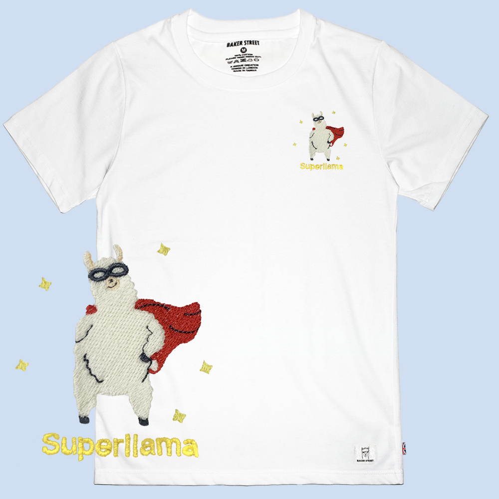 Embroidery-超人羊  刺繡 短袖T恤