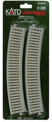 Kato 2-220 HO規 曲線線路R610-22.5