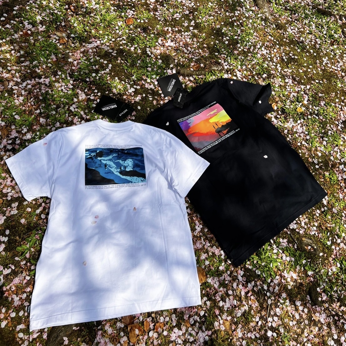 Stylexx x Sheltech Double Small Emblems Tee (Night Back Pic.)