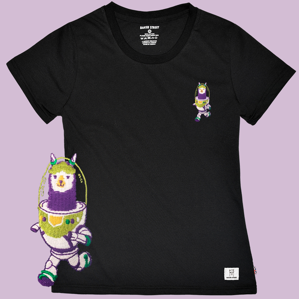 Embroidery-Buzzpaca 巴斯駝 刺繡 女版短T