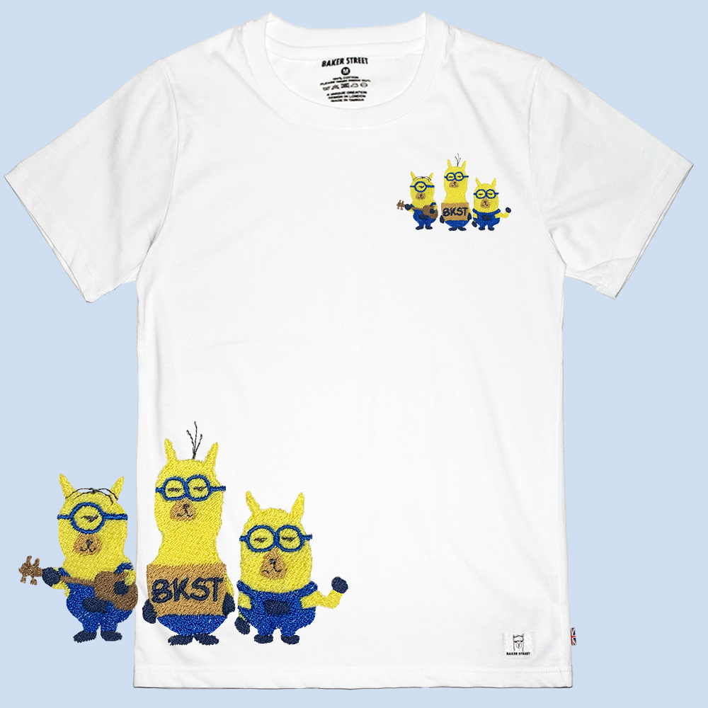 Embroidery-Minipacas 小兵駝 刺繡 短袖T恤