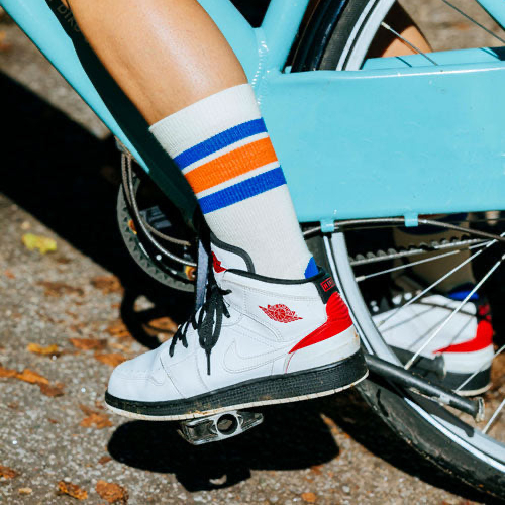 FITS 登山健行襪-羊毛襪 Light Hiker Crew Retro Stripe - F1064