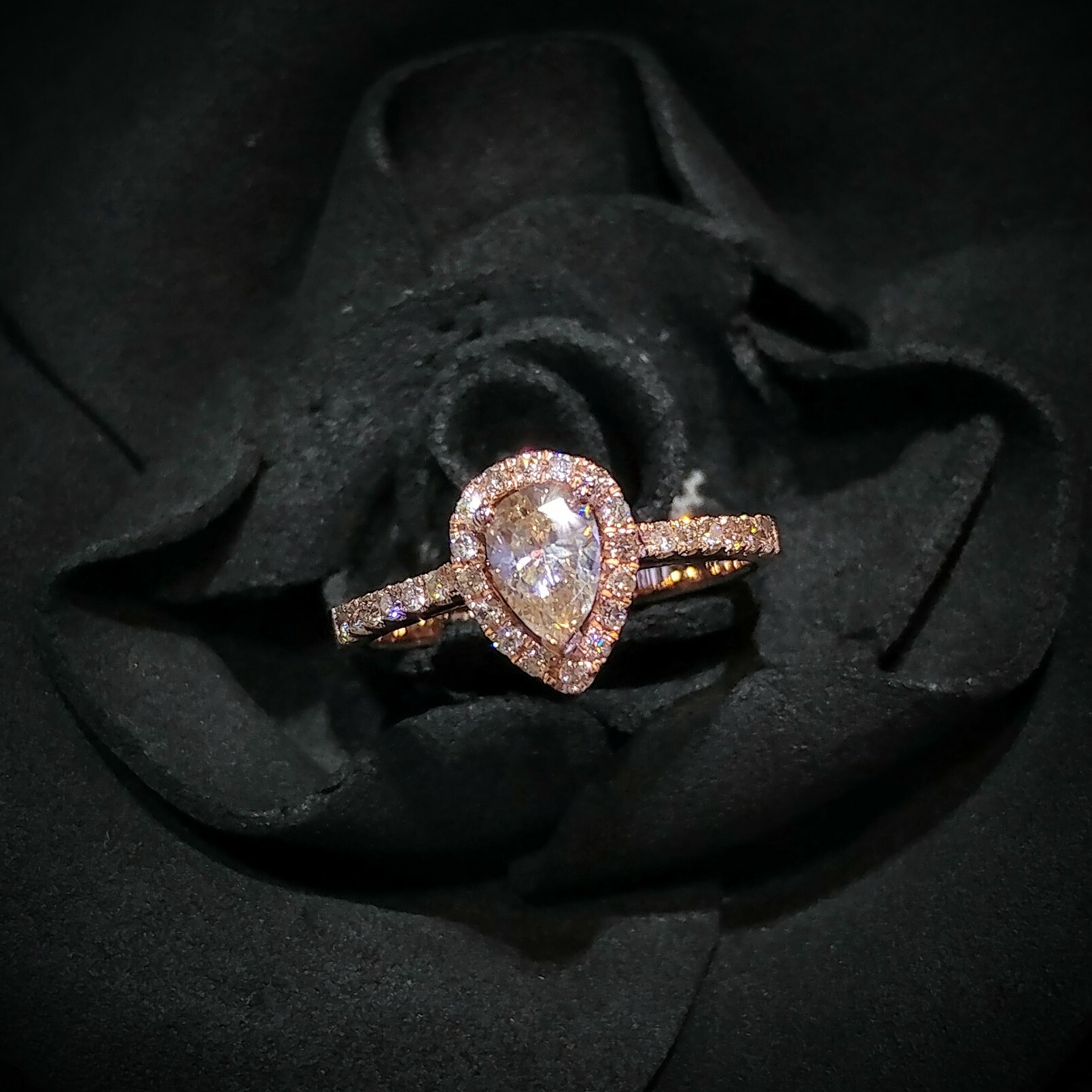18K Rose Gold 0.67ct Diamond Ring