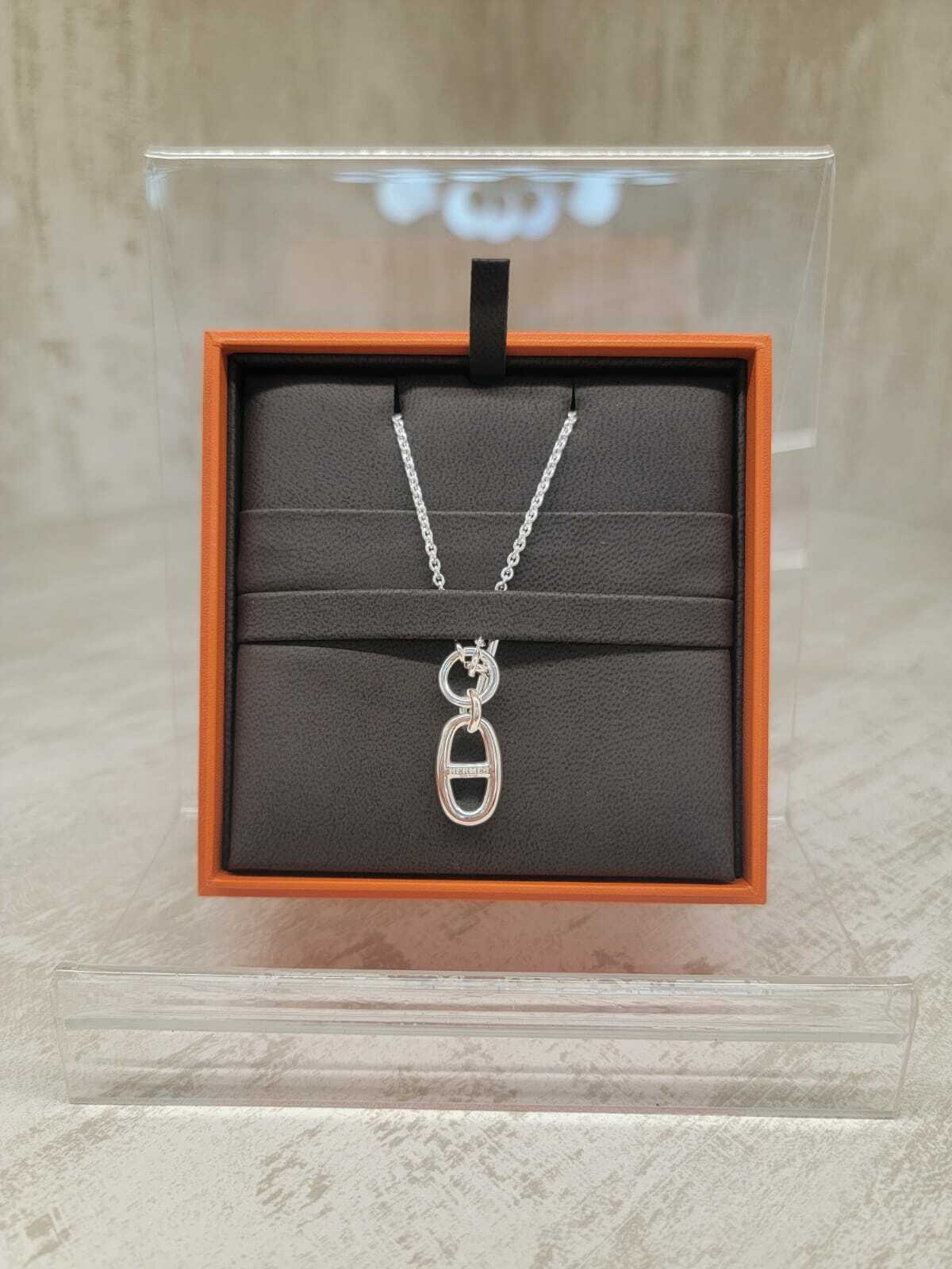 Hermes 925 FARANDOLE Necklace 純銀 豬鼻頸鏈